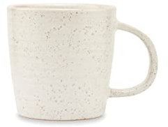 House Doctor Grande Pion Taza de gres para té, café y Cacao | Diseño danés en Estilo Scandi, Porcelana, Color Blanco Crema