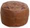 Casa Moro Orientalisches Leder Sitzkissen marokkanischer Pouf Kamel braun Ø 42cm Sitzhöhe 30cm mit Füllung Sitzpouf Echt-Leder Sitzhocker aus Marrakesch MO4123