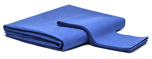 BEKZILY Billardtuch Billardtisch Filz mit 6 Stoffstreifen für 9 Fuß Tisch (blau, 2,7m)