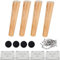 Drenky 4 Stück Möbelfüße, Tischfuß, Holz, Bettfüße, 20 cm, Couchtisch, geneigt, Sofafuß, Walnuss-Finish mit Befestigungsbeschlägen für Sessel, Nachttische, Schränke, Kommoden