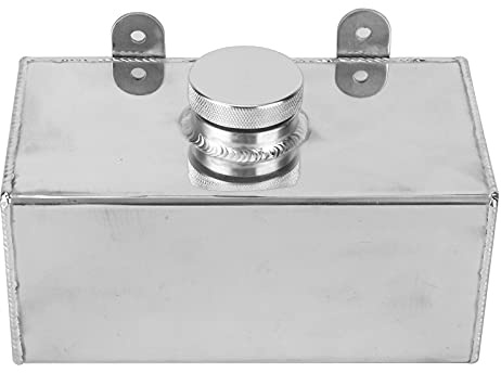 Qiilu Depósito para lavadora, botella de aluminio para limpiaparabrisas de 2 L, pulido intercooler pulverizador, piezas universales para coche