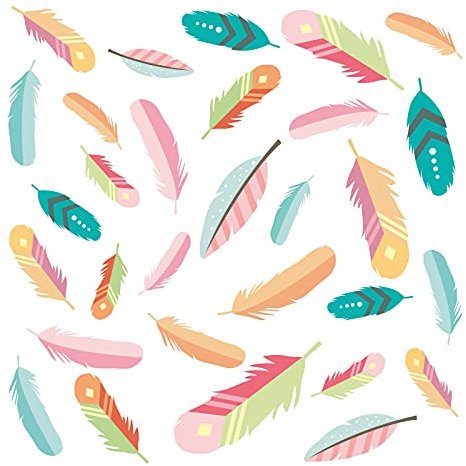 Little Deco 30 Federn bunt Wandtattoo Kinderzimmer Wandsticker Wanddeko DL362-Z1