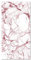 Panorama Tapis du Sol Cuisine Salle de Bain - Différentes Tailles - (Marbre Blanc et Rose 60x110 cm)