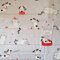 8,98€/m Hund Hunde 100% Baumwolle 50x160cm Baumwollstoff Meterware Handwerken Nähen Stoff (Hund Katze Grau)