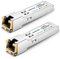 QINIYEK 1.25G SFP auf RJ45 Module, 10/100/1000BASE-T Kupfer SFP Transceiver für Cisco GLC-T/SFP-GE-T, Meraki MA-SFP-1GB-TX, Ubiquiti UniFi UF-RJ45-1G, Netgear, Zyxel, D-Link TP-Link QNAP, 100m,2PCS