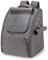 ALLSOPETS Zaino Porta Cane Zaino Pieghevole per Cani e Gatti Trasportino Traspirante per Animali Domestici con Tendine Parasole Adatto per Viaggi Escursioni Campeggio (Grigio Grafite)
