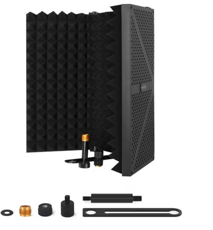 Micfuns Isolation phonique pour microphone - Absorbeur de microphone avec couche de mousse absorbante - Isolation phonique