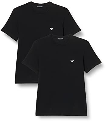 Emporio Armani Men's 2-Pack Endurance T-Shirt, Black/Black, XL