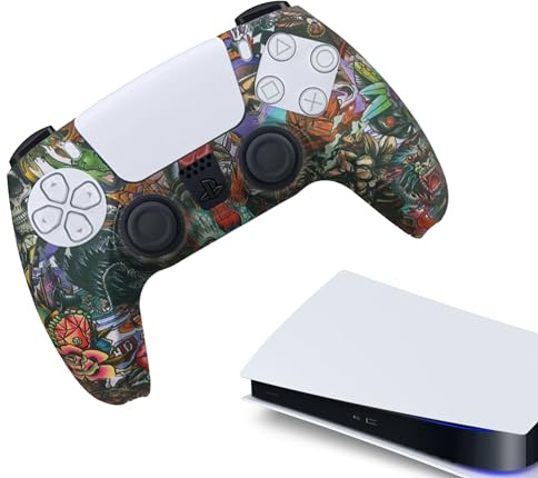 Generic | Siliconen Controller Hoesjes | 4.35 | Wild | Beschermhoes Skin Grip | Softcover Case | Compatibel met PS5 - Playstation 5