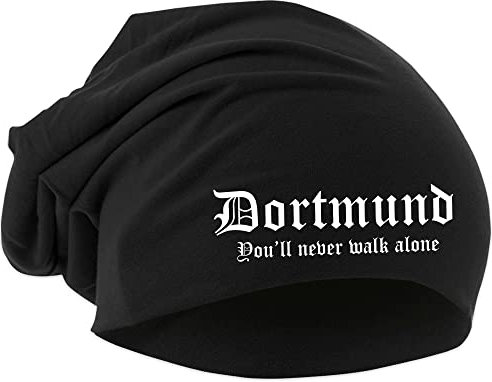 Dortmund You Never Walk Alone Mütze | Ruhrpott Zeche Fussball Ultras Sport Unisex Beanie | Schwarz