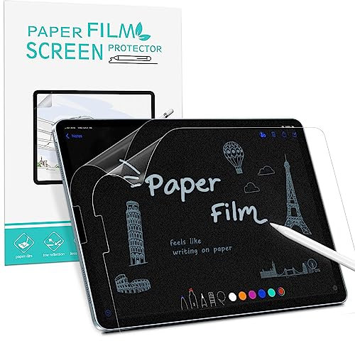 PYS 2 Stück Papier Schutzfolie für iPad Pro 11 & iPad Air 4.5. Generation 2020 2022 Papierfolie zum Zeichnen Schreiben Notizen machen wie auf Papier