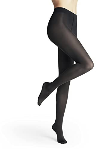 FALKE Damen Strumpfhose Seidenglatt 40 DEN W Ti halb-blickdicht einfarbig 1 Stück, Grau Graphite 3146, M-L