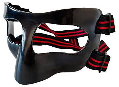 Perfeclan Basketball-Maske, Nasenschutz, Gesichtsmaske mit Polsterung, langlebig, leicht, Unisex, Gesichtsschutz, Gesichtsschutz für gebrochene Nase,