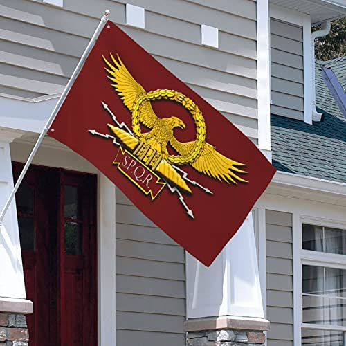 874 Garten Flaggen Goldener Römischer Kaiseradler SPQR Garten Fahnen Durable Yard-Flaggen Verblassen Beständig Feiertage Flags Für Feiertage Garten Draußen 90x150 cm