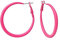 Soul-Cats 1 Paar schöne Creolen Ohrringe Ohrstecker Hoops Ø 50 mm 80er Style, Farbe: pink