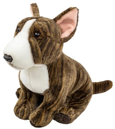 Teddys Rothenburg Englischer Bullterrier sitzend 30 cm Kuscheltier Hund Plüschterrier Plüschtier