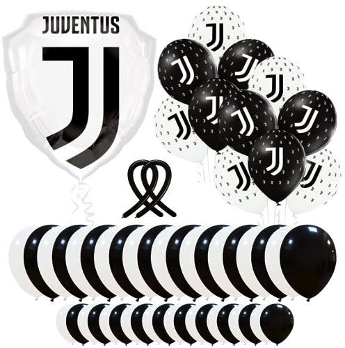Juve Luftballons Bundle - Juve Party - Juve Bigiemme Luftballons - Cattex Luftballons - Juve Dekoration Geburtstagsfeier - Juve 55 Stück Luftballons
