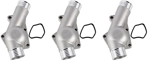 VENOAL 3 x verbesserte Aluminium-Thermostat-Gehäusedeckel mit Dichtung für M3 Z3 E34 E36 11531722531 11531740437 poliert