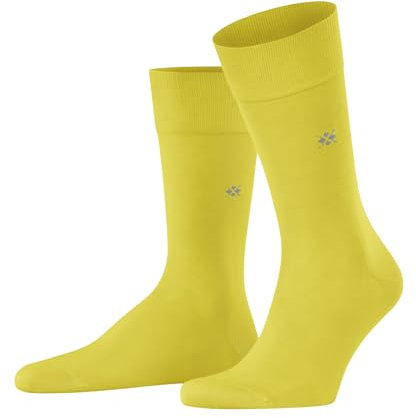 Burlington Herren Socken Dublin M So Baumwolle einfarbig 1 Paar, Gelb Yellow-Green 1390, 40-46