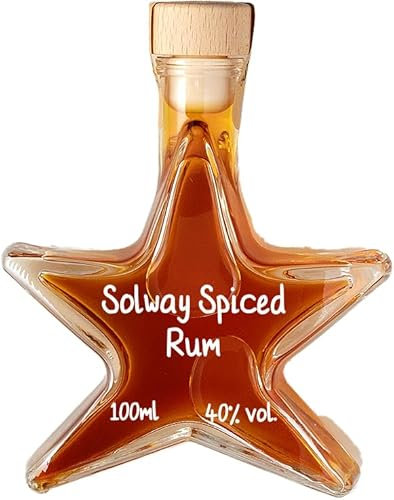 Kindred Spirits Spiced Rum Stocking Filler ❘ Perfect Secret Santa Gift | Solway Spirits Spiced Rum in a Christmas Star Bottle, Ideal Rum Secret Rum Secret Santa Stocking Filler for Him