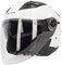 Casco Moto Jet Curve Mercury Blanco Brillante, Material ABS, Visor Solar Ahumado, Cierre micrométrico, Adultos, Hombre y Mujer, ECE 22.06 (L)