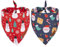 ADOGGYGO Hundehalstuch, Schneemann, Weihnachtsmann, hochwertiger Stoff, verstellbare Passform, Hundehalstücher für kleine Hunde, Haustiere (klein, Weihnachten)