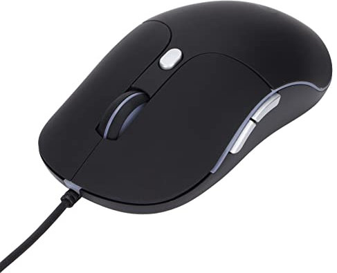 PUSOKEI Kabelgebundene Gaming-Maus, Farbenfroh Leuchtende Maus mit 20 Millionen Tastenanschlägen, 4-Gang-Umschaltung der Optischen Engine, Mattierte Textur, PC-Gaming-Mäuse für XP,