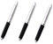 Kugelschreiber Kurz Parabolhe Mini-Kugelschreiber Schwarz Hochwertig Ergonomische Kugelschreiber mit Touchpen Kuli Metall Kugelschreiber Set für Büro und Haushalt (3*Silber)