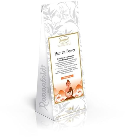 Ronnefeldt - Beeren-Power - Aromatisierter Früchtetee mit Aronia-Blaubeergeschmack - 100g, Menge:6 Stück