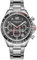 Anthony James Tachymeter Chrono-Armbanduhren für Herren – Rückseite aus Stahl, Analog, Armband aus Edelstahl, handmontiert, Wasser- und Kratzfeste Herrenuhr – (Schwarz)
