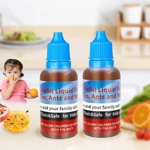 Schädlingsbekämpfung 2 Stück Fruchtfliegenfalle Lockstoff,Fliegenfalle,Effektive Obstfliegenfalle ohne Gift,Fruchtfliegenfalle mit starkem Lockstoff,Fruit Fly Trap