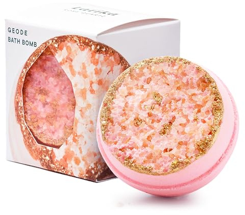 Latika Bath Bomb Rose Quartz Geode Crystal - Luxurious Spa Experience