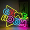 YUEYYNS Game Room Enseigne au Néon Game Room Neon Light Gaming Neon Sign Panneau Néon LED Coloré pour Murale USB Powered Néon de Jeu pour Chambre Garçons Room Decor Game Zone Cadeau