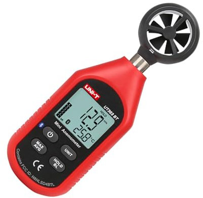 EIOLWJIEO Elettronica anemometro con standard CE e controllo della stabilità della tensione Anemometro direzione vento Anemometro Uni T Wind