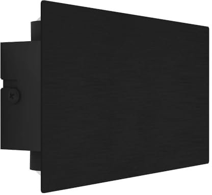 EGLO LED Wandleuchte innen Talamello, rechteckige Wandlampe mit indirekter Beleuchtung, Wandspot für Flur und Wohnzimmer, Metall in Schwarz, warmweiß, 4 x 20 cm