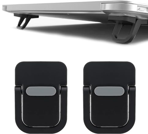 banjiabb 2 Stück Mini Laptopständer,Portable Tastatur-Erhöhung,Faltbare Laptop-Füße,Ortable Tastatur-Erhöhung,Tastatur Ständer Mit Anti-Rutsch-Silikon,Unsichtbarer Computer-Tastatur-Ständer