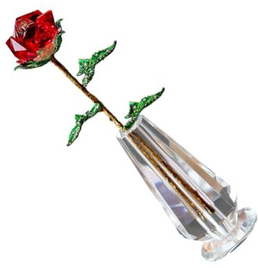 RORPOIR 1ensemble Décoration De Chambre Garçon Fille De Rose avec Vase Transparent Ornement Créatif pour Maison Et