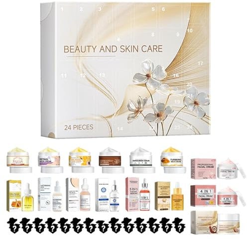 Beauty-Adventskalender 2024, Hautpflege-Adventskalender 2024, Adventskalender 2024 Damen, 4-Tage-Weihnachts-Countdown-Kalender Mit Feuchtigkeitsspendendem Gesichtspflege-Set