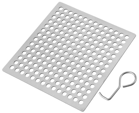 Quadratischer Duschablauf aus Edelstahl, Haarsieb, Filter für effektive Schmutzblockierung (9,2 cm)