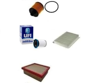 AOQ - KIT TAGLIANDO 4 FILTRI COMPATIBILE CON FIAT 500X_RENEGADE 1.6 2.0 MULTIJET (DIESEL) (con filtro gasolio originale primo impianto)