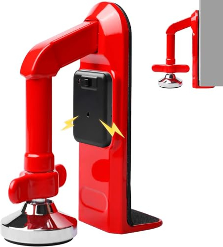Türstopper Alarm, 120 x 88 mm Tragbare Türverriegelung, 233 g Alarmstopper Türalarm Einbruchschutz 80dB Doppelschutz, Sirene Einbrecher Alarmanlage für Hotel Reisen Balkontür Kinderzimmer(Rot)