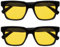OPULIZE ERA Anti-reflection Blue Light Glasses - Yellow Polarised Lens - Anti-Glare Night Vision - 2 Pack - UV400 Protection - Oversized Frame - Outdoor & Driving Glasses - Men & Women