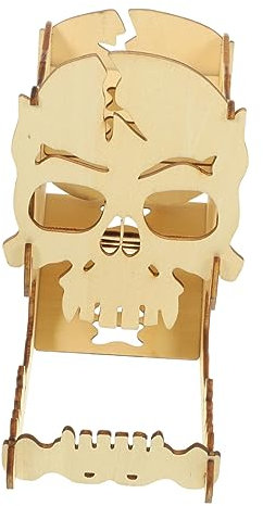 Abaodam Rolling Dice Tower Aus Holz Mit Schädel-Design Kompakt Leicht Für Brettspiele Rollenspiele Und Indoor-Unterhaltung Perfektes Spielzubehör Für Familien Und Urlaubsspiele