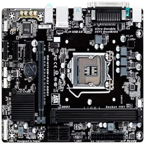 Für Gigabyte GA-H110M-DS2 Motherboard H110M-DS2 LGA1151 DDR3 Mainboard, 100% getestet, voll funktionsfähig