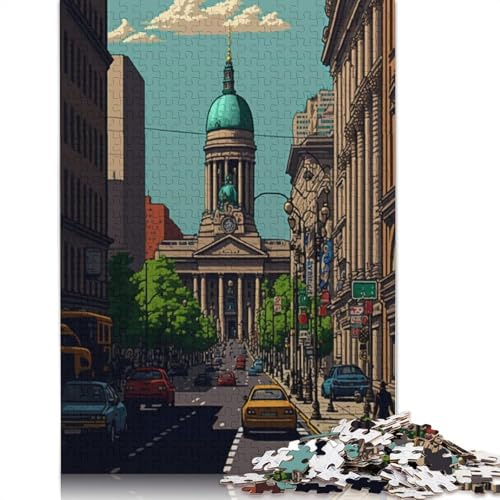 Belgrade Pixel Art Puzzle 1000 Teile für Erwachsene Puzzle Puzzles für Erwachsene Lernpuzzle 1000 Teile (75 x 50 cm)