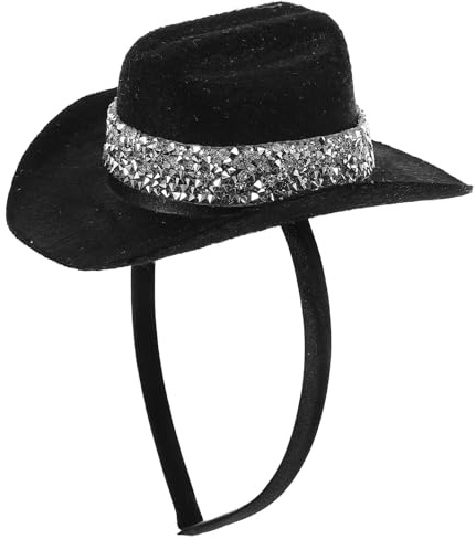 Toyvian Eleganter Mini Haarreif mit Strass Schwarz Fascinator Haarreif für Cosplay Kostüm-party und Festliche Events