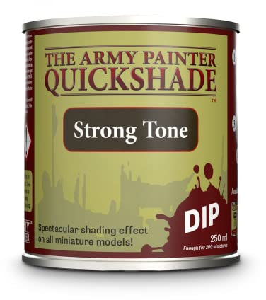 The Army Painter Quickshade Dip StrongTone, für schnellen Eintauchen und Schattieren ganzer Wargaming-Armeen, Öl-Wash für Miniaturfiguren, Tabletop-Rollenspiele oder Wargames, 250 ml (Dunkle Tönung)
