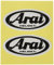 Arai Helm-Aufkleber-Set, Blau, 2 Stück