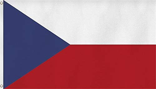 normani Flagge - Fahne - Hissfahne mit Zwei Metallösen zur Befestigung und zum Hissen - Größe 90 x 150 cm wetterfest Farbe Tschechische Republik