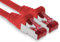 1aTTack.de - 1x 10m câble patch CAT6 S/FTP PIMF blindage CAT.6 câble réseau RJ45 câble Ethernet DSL LAN routeur commutateur modem panneau de brassage - rouge - 1 pièce
